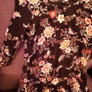 Floral criss-cross top